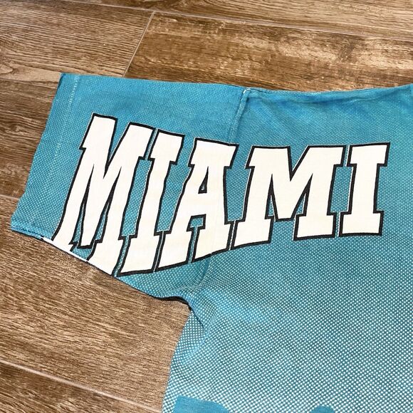 Vintage 90s 1994 Miami Dolphins AOP Banned Logo Large USA  Magic Johnson - Picture 13 of 16